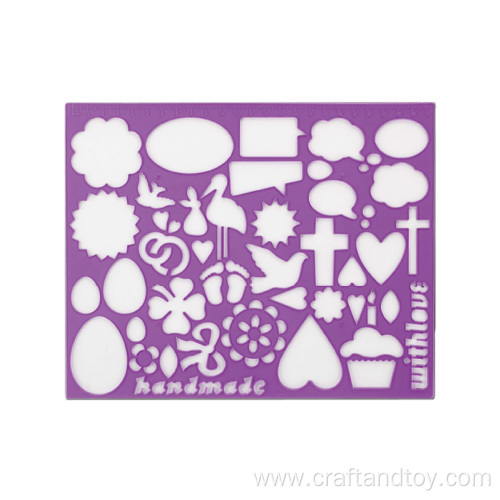 Drawing stencil happy birthday set